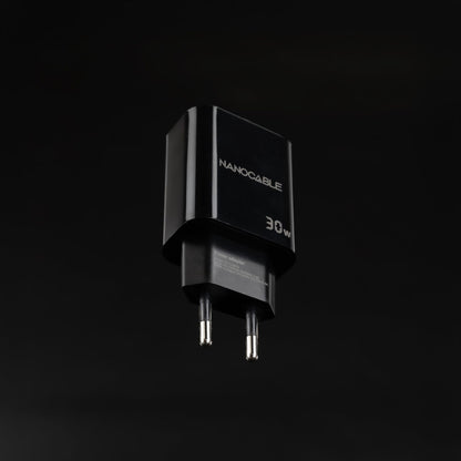 Cargador Pared Nanocable USB-A/C 30W Negro (10.10.2012)