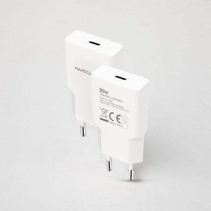 Cargador Nanocable 1xUSB-C PD 20W Blanco (10.10.2021)