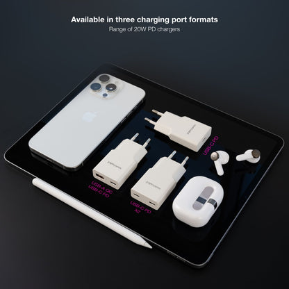 Cargador Nanocable 2xUSB-C PD 20W Blanco (10.10.2023)