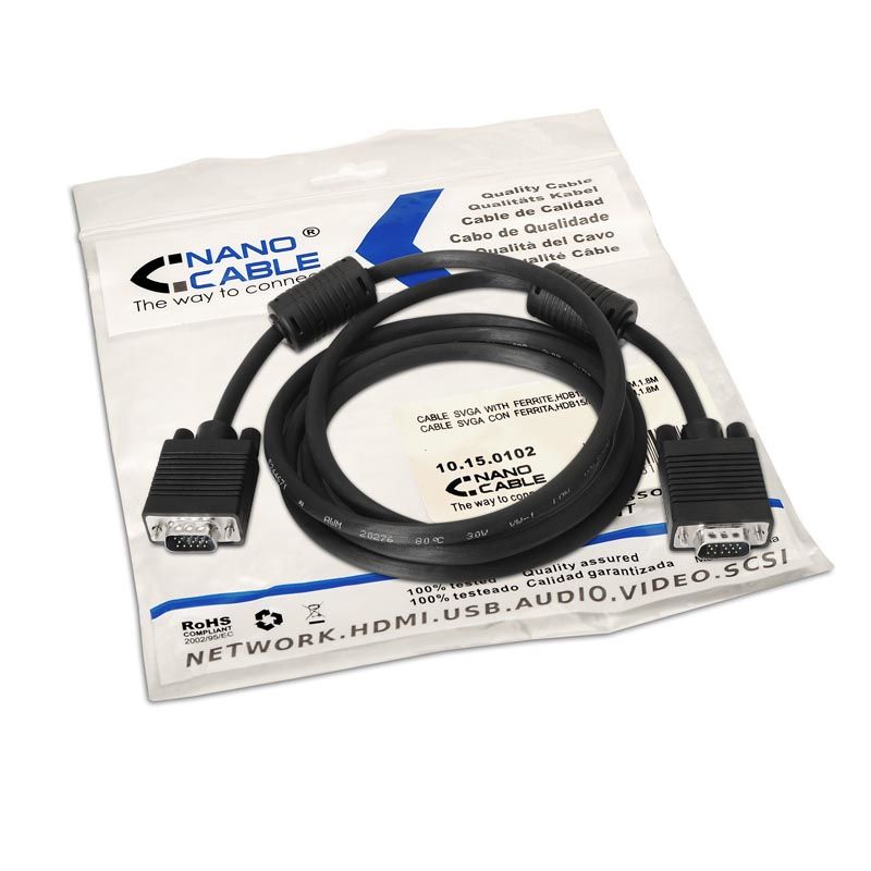 Nanocable VGA/M a VGA/M 1m Negro (10.15.0101)