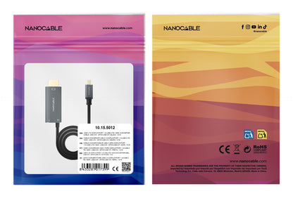 Conversor Nanocable USB-C/M a DP/M+USB-C/H (10.15.5012)