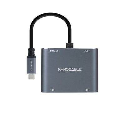 Adaptador Nanocable USB-C a 2xHDMI/USB 2.0 (10.16.4305)