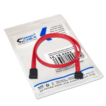 Nanocable SATA2/M a SATA2/M 0.5m Negro/Rojo(10.18.0202)