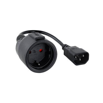 Nanocable C14/M a CEE7/H 25cm Negro (10.22.0901)