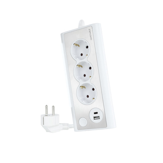 Nanocable 3xSchuko 2xUSB White Power Strip (10.37.0013-W)