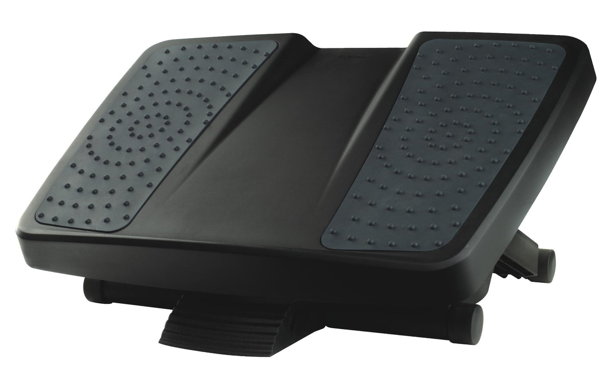 Reposapies ultimate professional series ajustable en altura 100/135/165mm e inclinacion hasta 30 superficie efecto masaje favoreciendo la circulacion sanguinea negro
