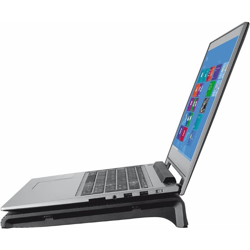 SOPORTE + VENTILADOR NOTEBOOK TRUST HASTA 17.4" BLACK