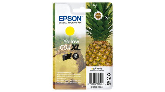 Epson 604XL Yellow Original Ink Cartridge - C13T10H44010. 350 Pages