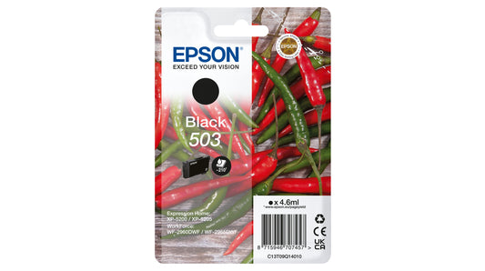 Epson 503 Black Ink 4.6ml 210 pages (C13T09Q14010)