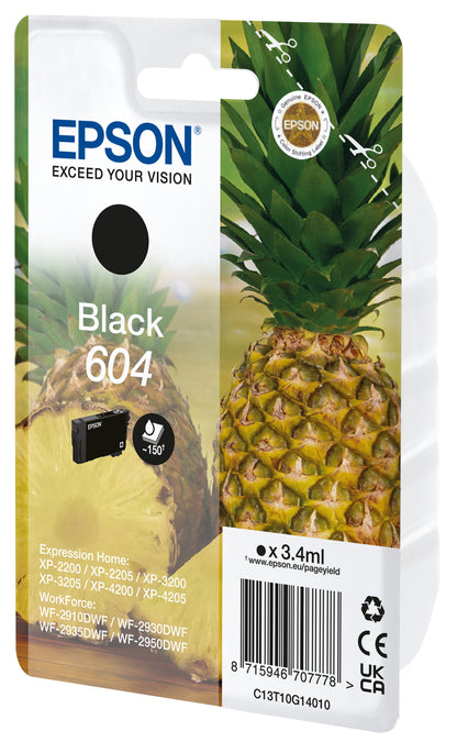 Epson 604 Black Ink 3.4ml (C13T10G14020)
