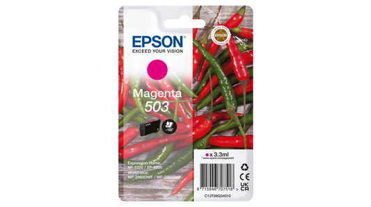 Epson 503 Magenta Cartucho de Tinta Original - C13T09Q34010. 165 Paginas