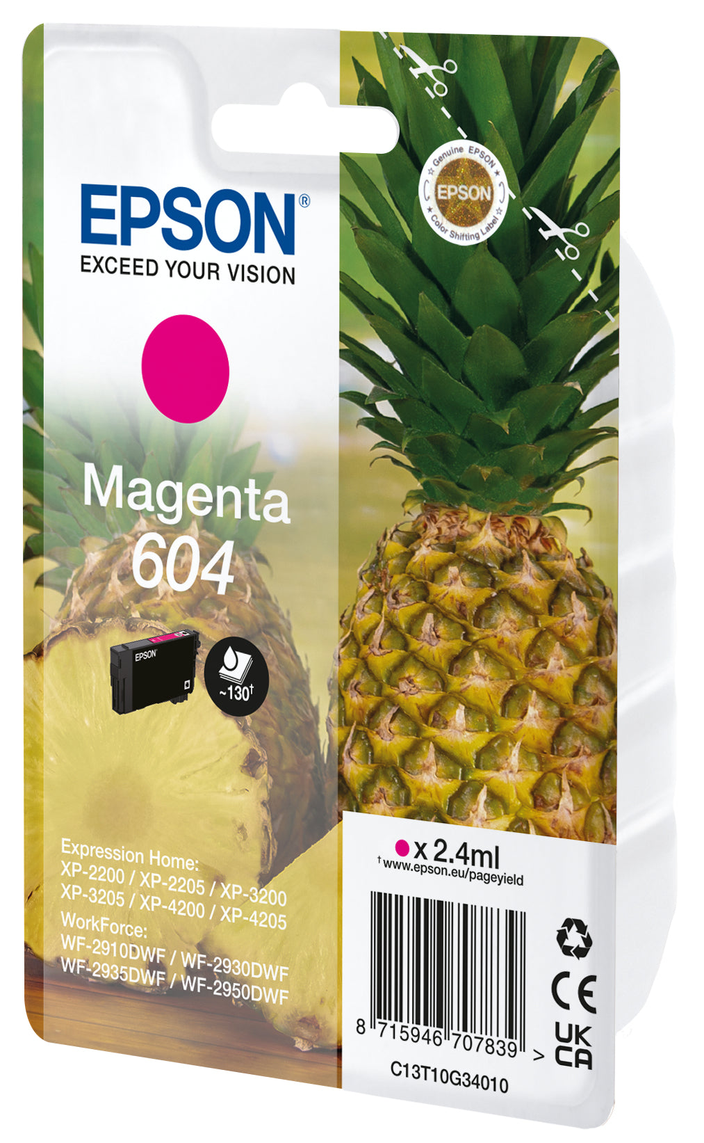 Epson 604 Magenta Ink 2.4ml (C13T10G34020)