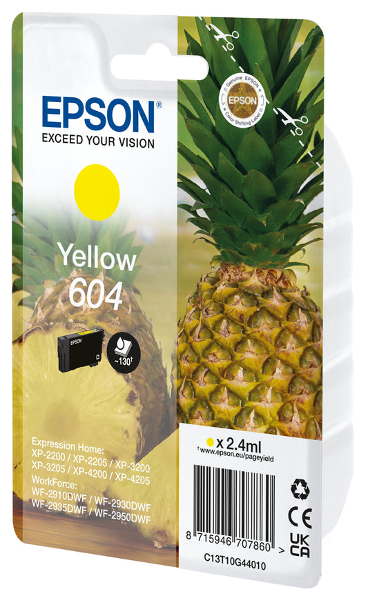 Epson 604 Yellow Ink 2.4ml (C13T10G44020)