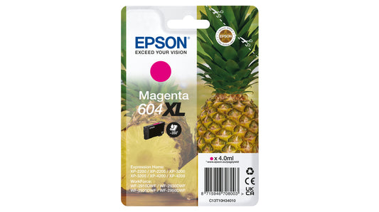 Epson 604XL Magenta Original Ink Cartridge - C13T10H34010. 350 Pages