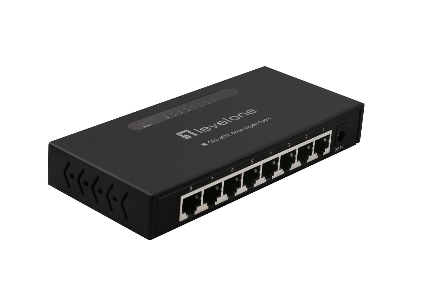 8-Port RJ45 10/100/1000Mbps Desktop or Wall Mount Switch