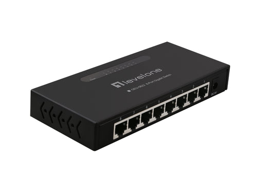 8-Port RJ45 10/100/1000Mbps Desktop or Wall Mount Switch