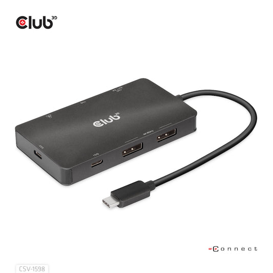 Docking Station Club 3D 7en1 USB-C Negro (CSV-1598)