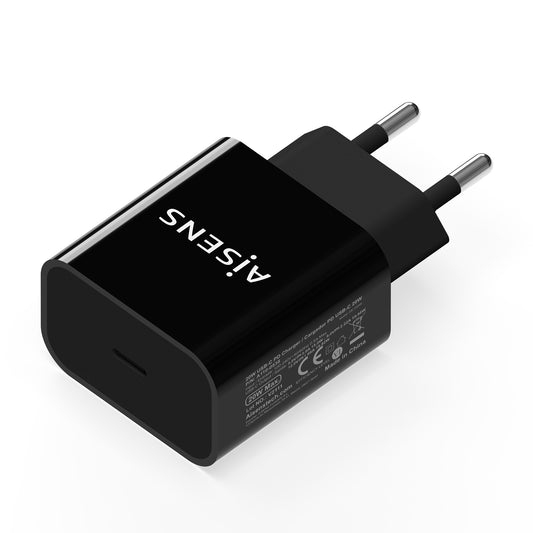 AISENS 20W 1xUSB-C Black Wall Charger (A110-0538)
