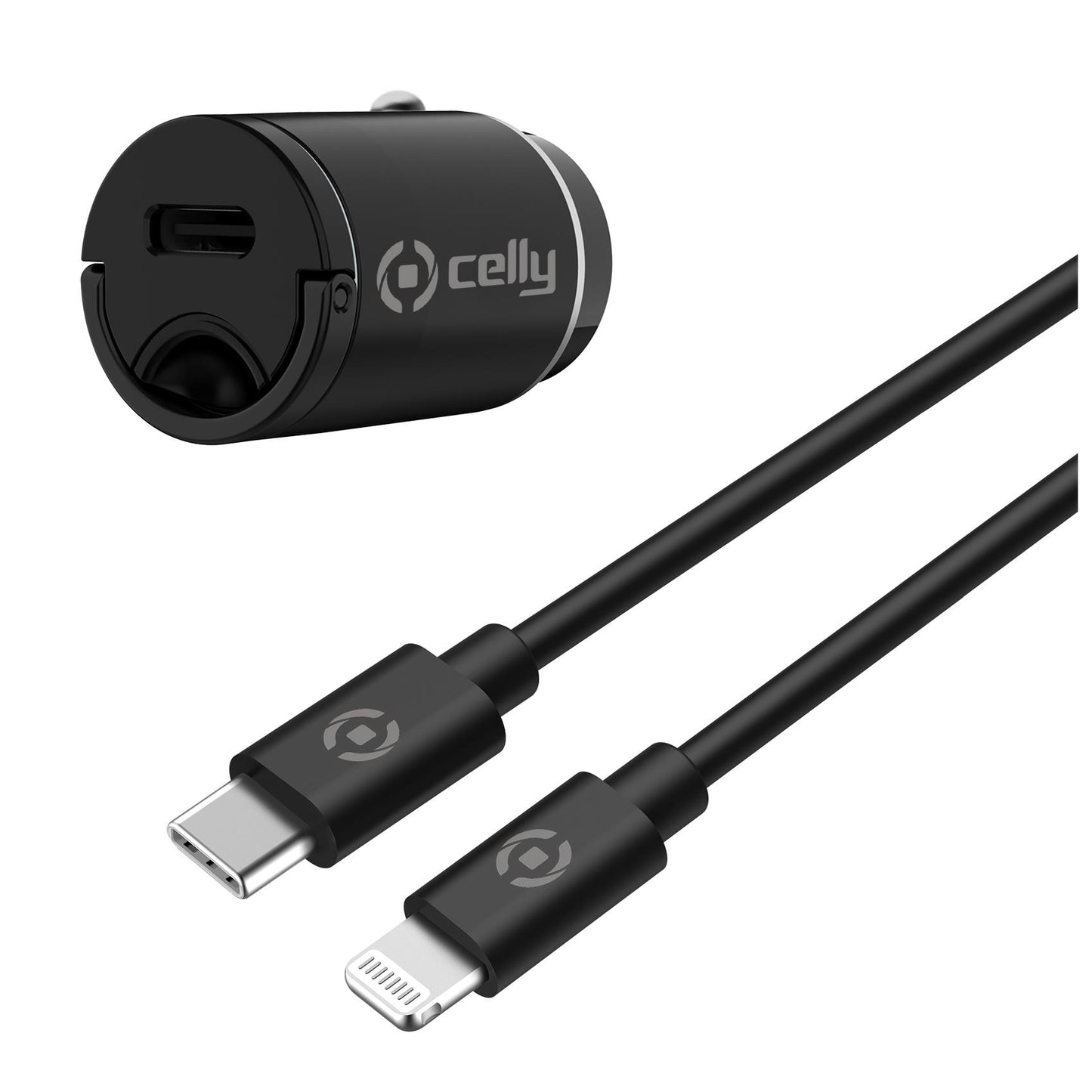 Car Charger CELLY USB-C Lightning Cable (CCMINILIGHT)