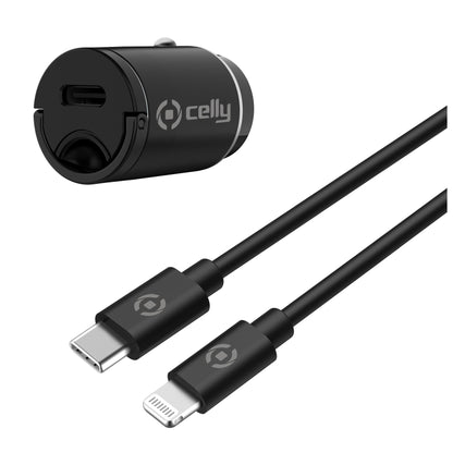 Car Charger CELLY USB-C Lightning Cable (CCMINILIGHT)