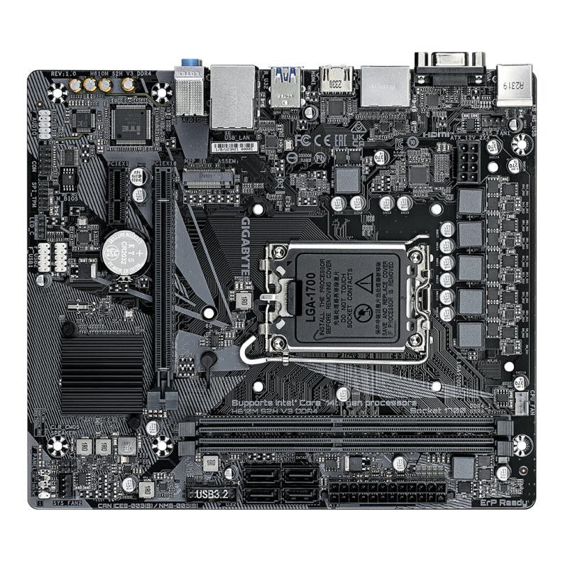 PLACA BASE GIGABYTE GA-H610M-S2H DDR4 VGA + HDMI + DP