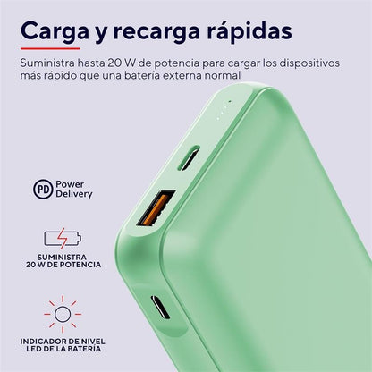 POWERBANK TRUST REDOH 20000MAH USB-A + X2 USB-C GREEN