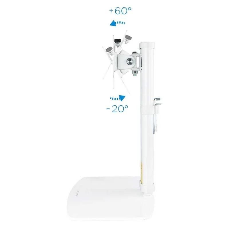 SOPORTE DE MESA TV MONITOR TOOQ REG.ALTURA GIR. INCL. 17"-27" WHITE