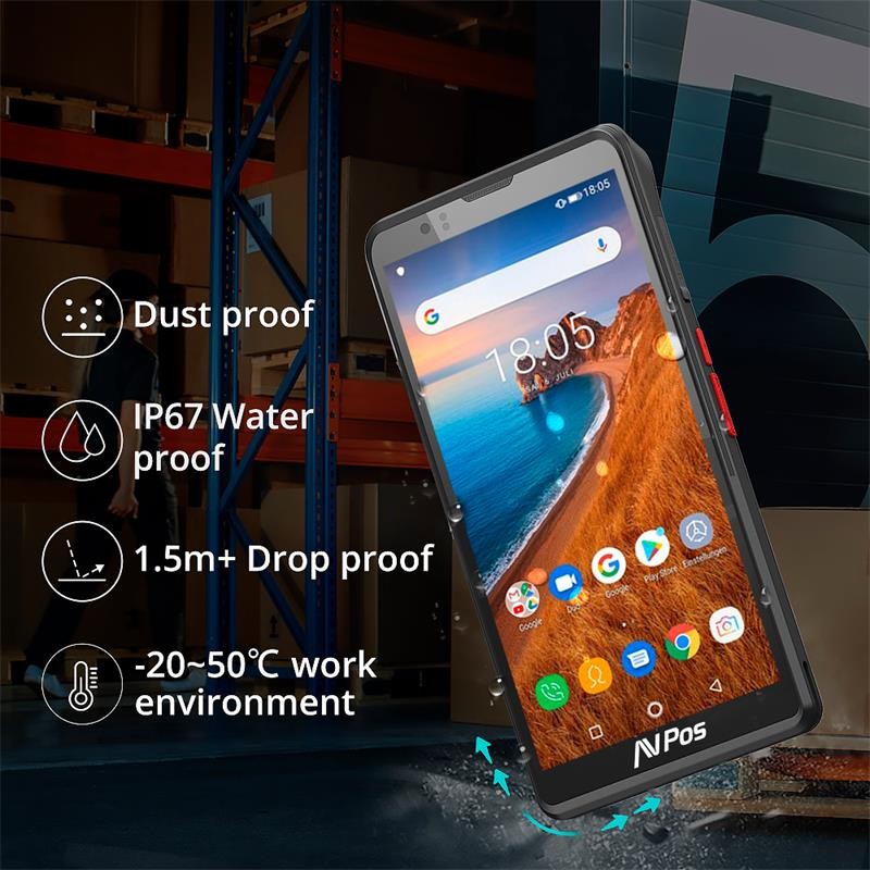 CAPTURADOR PDA AVPOS DC60 6" OCTA/4GB/64GB/NFC/2D/4G/FUNDA ANDROID