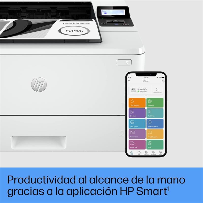 IMPRESORA HP LASERJET PRO LASER MONOCROMO 4002DN DUPLEX WHITE