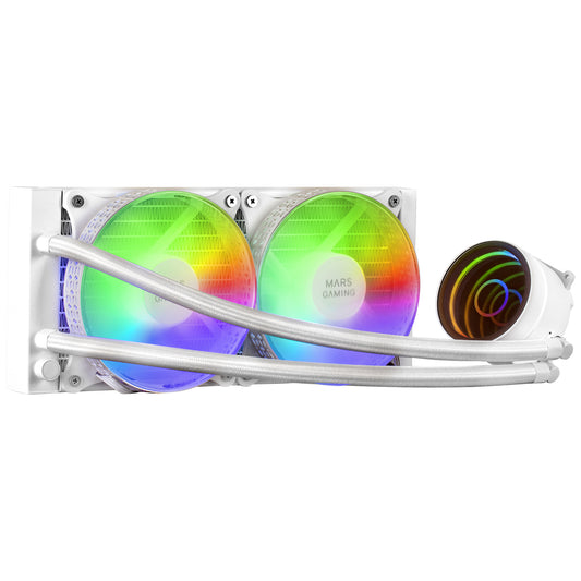 Ref. Mars Gaming 400W FRGB White CPU Liquid Cooler (MLONE240W)