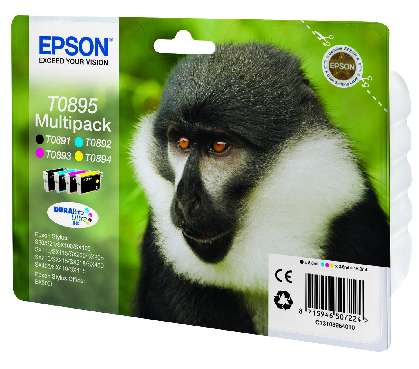EPSON Ink Black/Tricolor S20 Mandrel T0895