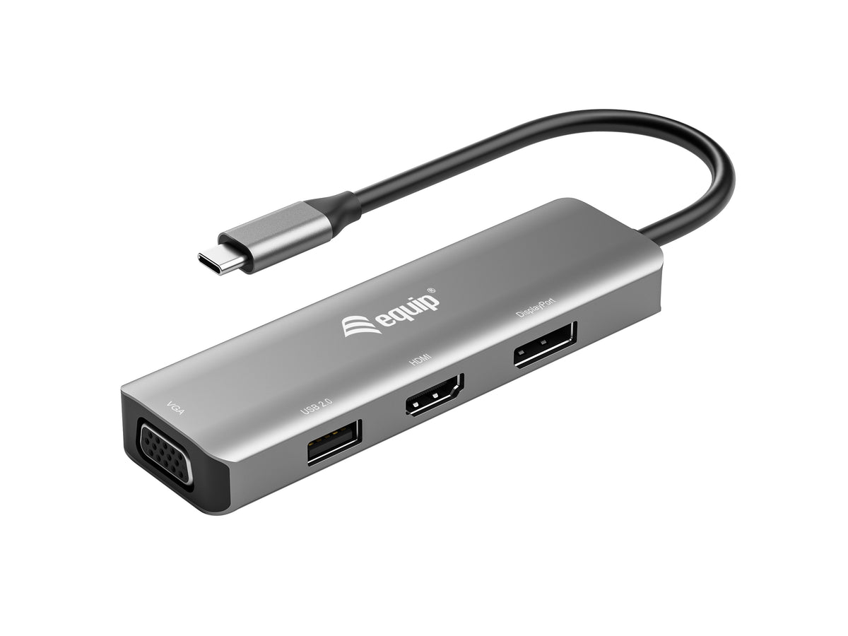 Adaptador EQUIP USB-C a USB-A/HDMI/DP/VGA (EQ133485)