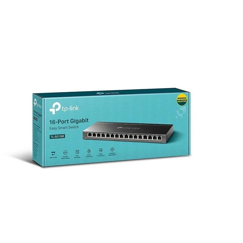 SWITCH TP-LINK 16 PUERTOS GIGABIT TL-SG116E METALICA