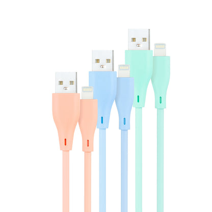 CABLE LIGHTNING A USB 2.0 NANOCABLE A/M 1M 3UD BLUE PINK GREEN LISO (10.10.0401-A1)