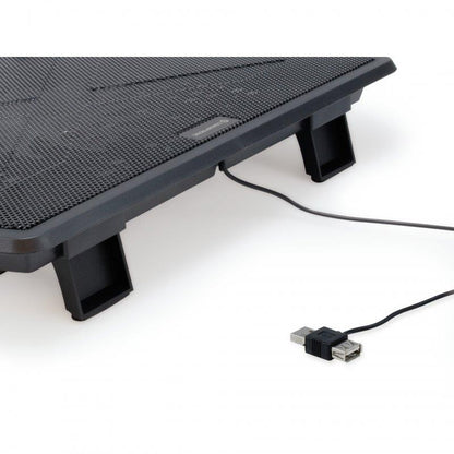 SOPORTE REFRIGERADOR NOTEBOOK CONCEPTRONIC ALUMINIO 15.6" ERGONOMICO BLACK