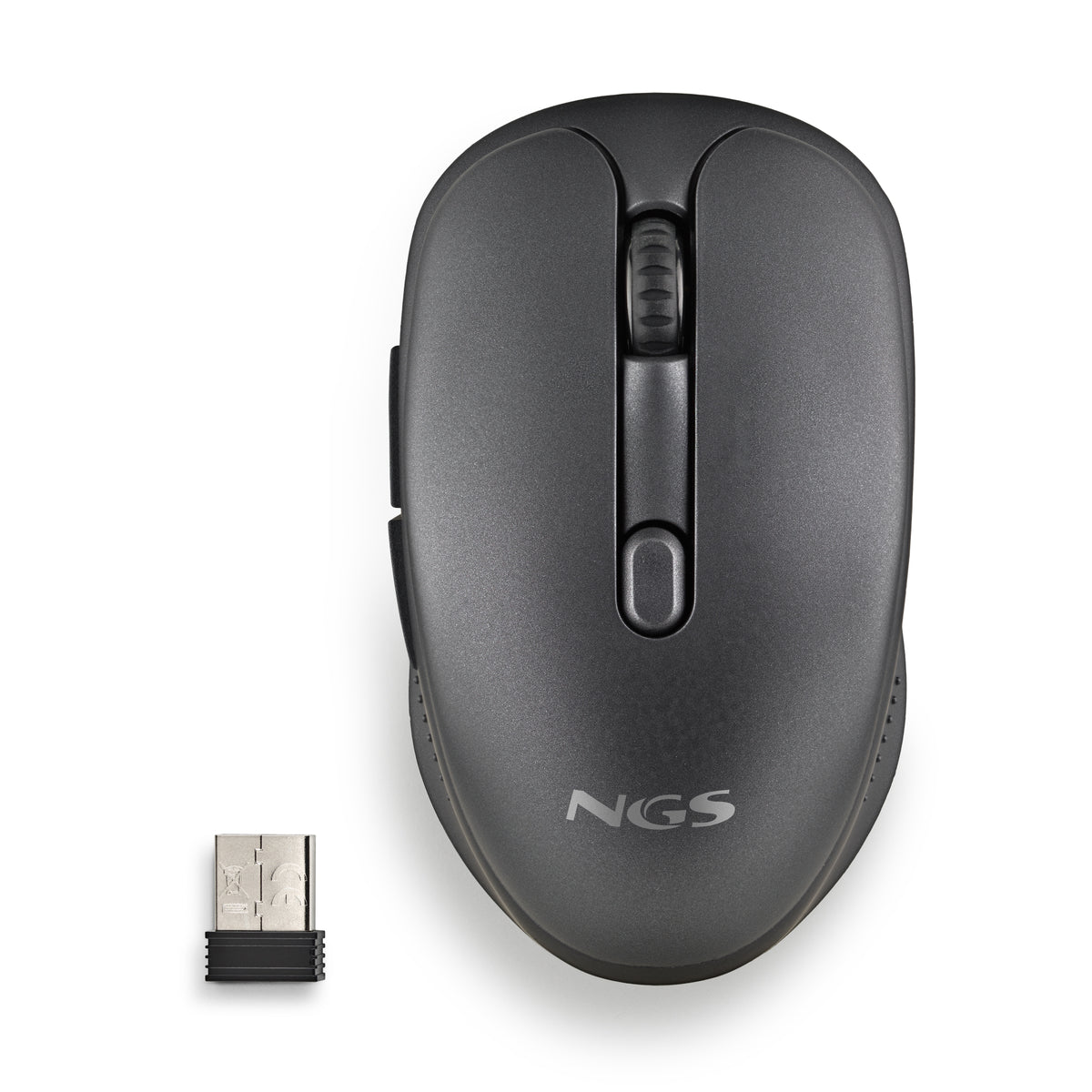 Ratón NGS Óptico Wireless 1600dpi Negro (EVORUSTBLACK)