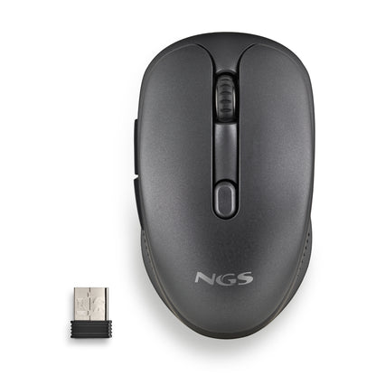 Ratón NGS Óptico Wireless 1600dpi Negro (EVORUSTBLACK)