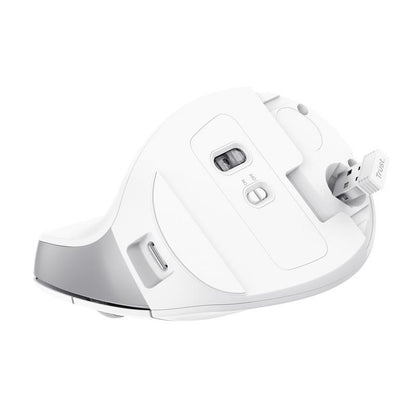 RATON TRUST BAYO II ERGONOMICO ECO 2400 DPI WIRELESS RECARGABLE WHITE