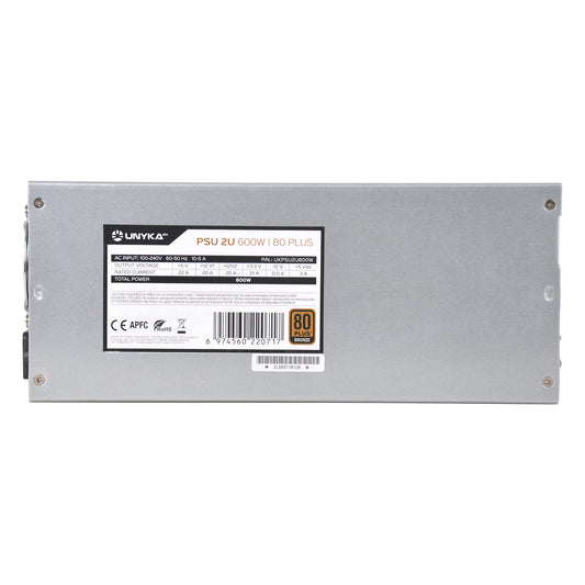 UNYKA FLEX 2U ATX 600W 80+ Bronze Power Supply (UKPSU2U600W)