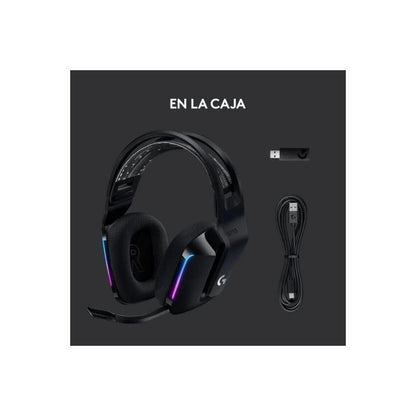 AURICULARES + MICROFONO LOGITECH GAMING G733 RGB WIRELESS BLACK