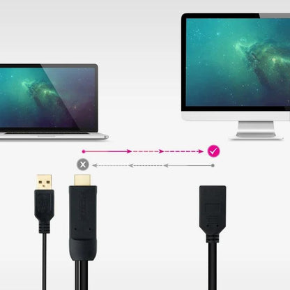 CABLE CONVERSOR NANOCABLE HDMI A DISPLAYPORT 20CM BLACK