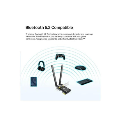 WIRELESS ADAPTADOR PCIE TP-LINK ARCHER TX20E DUAL BAND AX1800 WIFI6 BT 5.2
