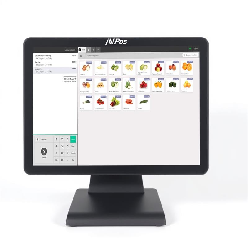 TPV AVPOS K2000 15" SLIM I3/8GB/M.2 128GB/WIFI/BLUETOOTH/LAN 1000/W11PRO 3Y