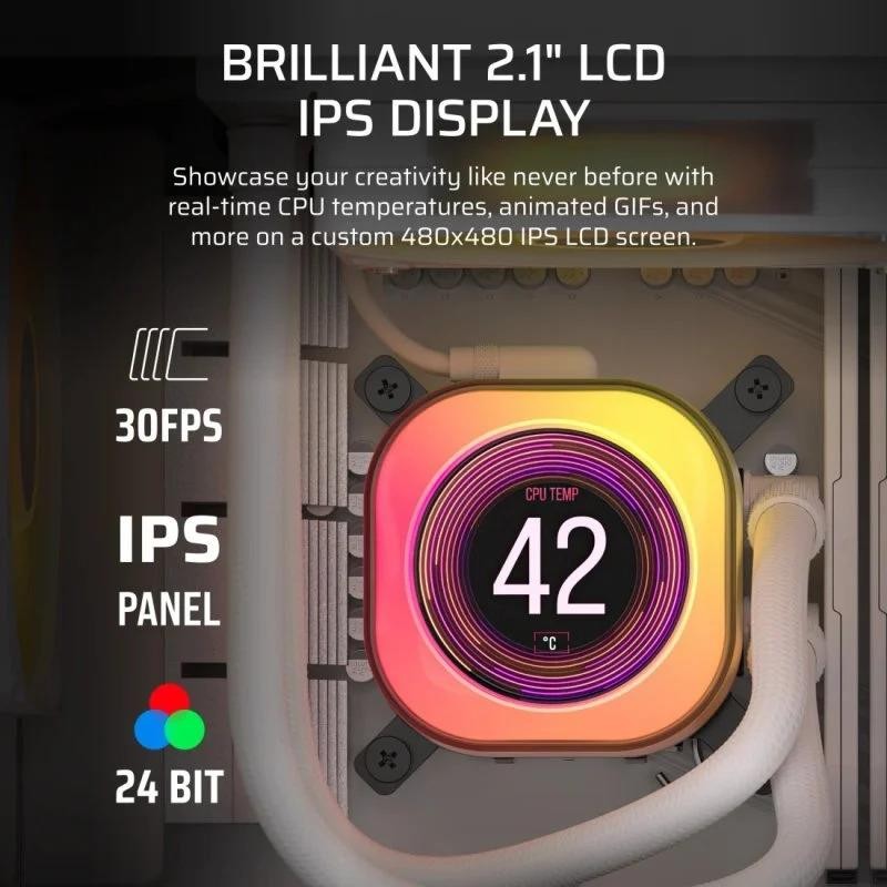 REFRIGERACION LIQUIDA CPU CORSAIR ICUELINK TITAN 360 RX 360MM RGB LCD WHITE