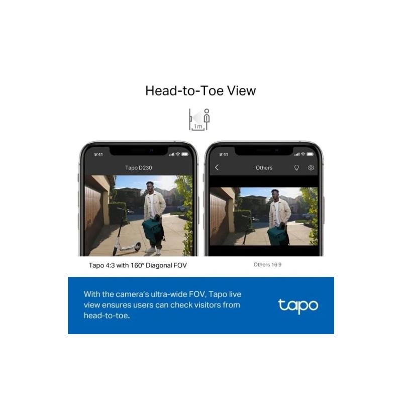 VIDEOPORTERO + TIMBRE TP-LINK TAPO D230S1 2K 5MP