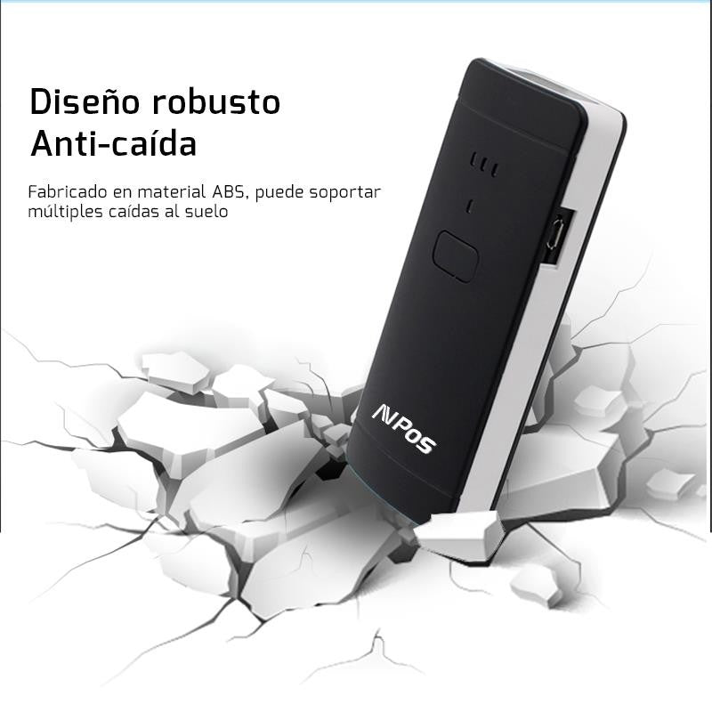 LECTOR AVPOS CODIGO 1D + 2D +QR BP200 POCKET PORTATIL BLUETOOTH USB
