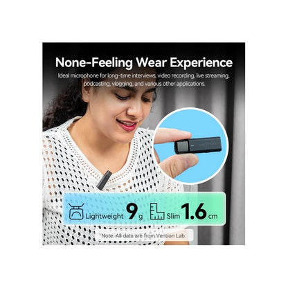 MICROFONO VENTION USB-C LAVALIER 2 MICROFONOS PINZA WIRELESS