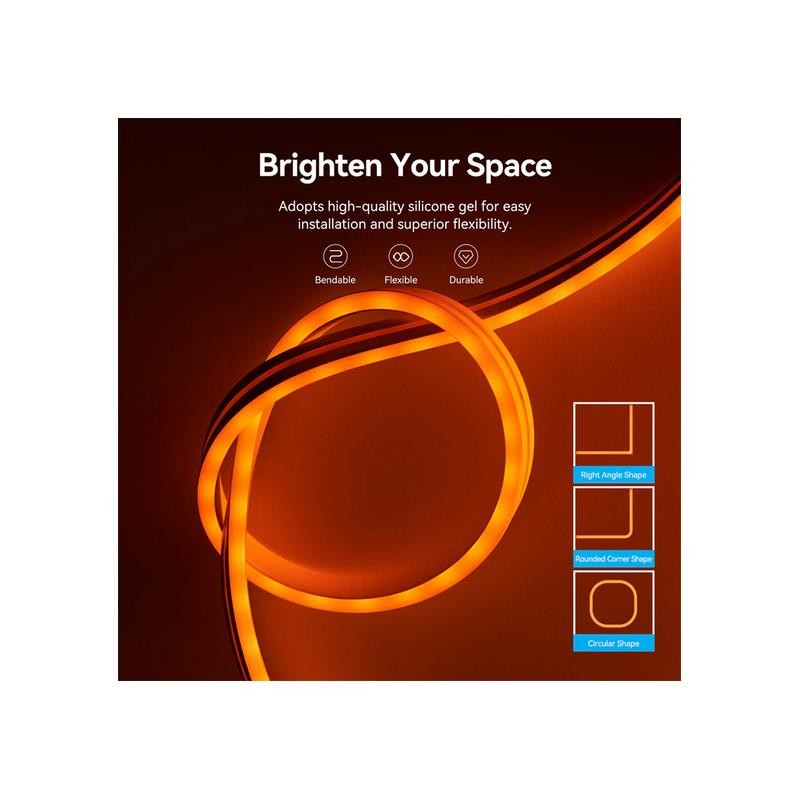 TIRA LED VENTION SILICONA NEON RGB CONTROL REMOTO 5V 1M