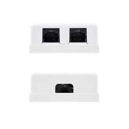 ROSETA DE PARED NANOCABLE 2XRJ45 CAT.6 UTP WHITE