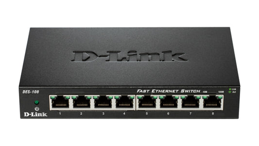 D-Link 8P 10/100 Metallic Switch (DES-108)
